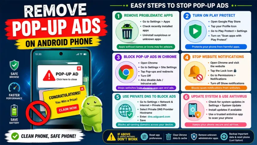 Remove POP UP Ads Android Phone