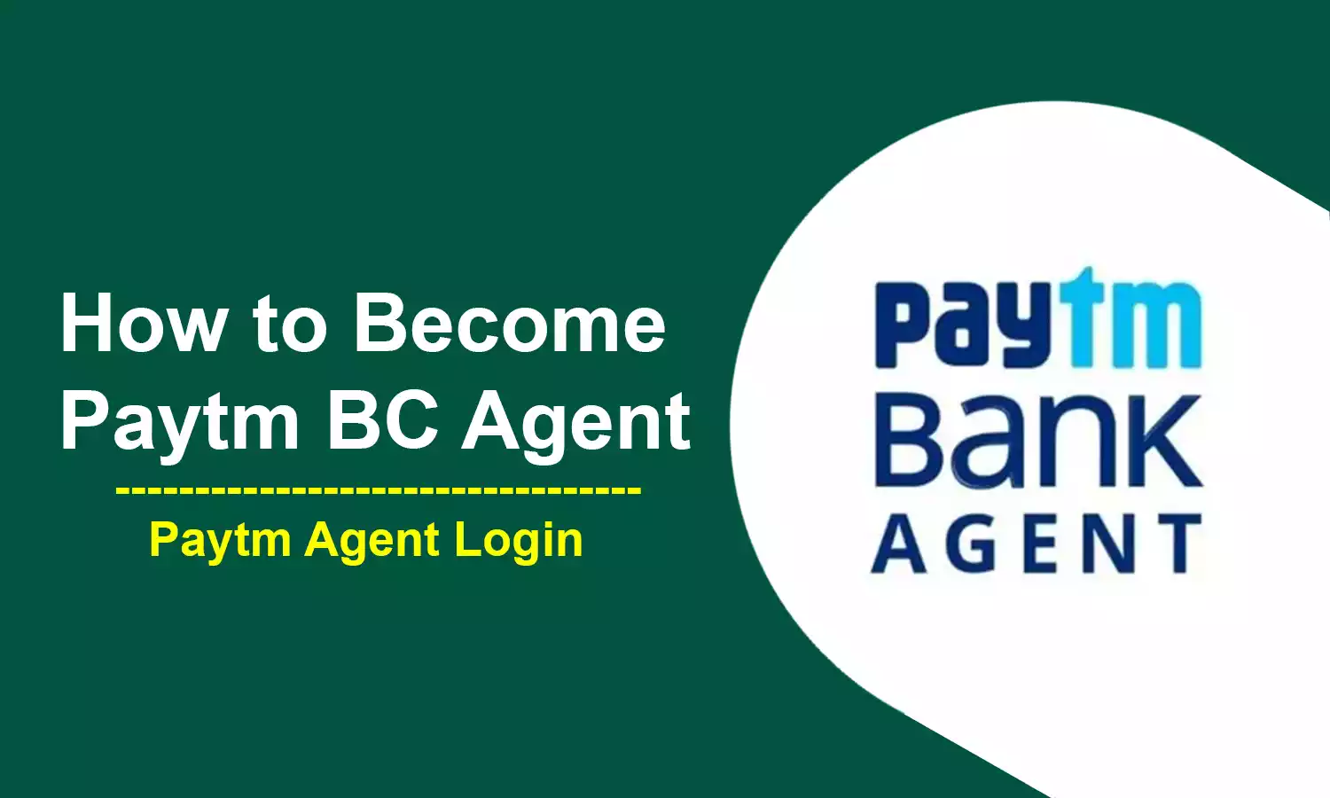 Paytm BC Agent Login