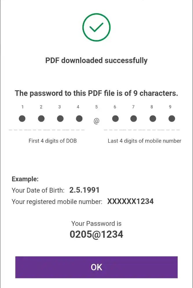 SBI Bank Statement PDF Password