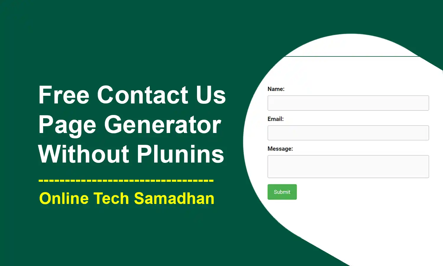 Free Contact Us Page Generator