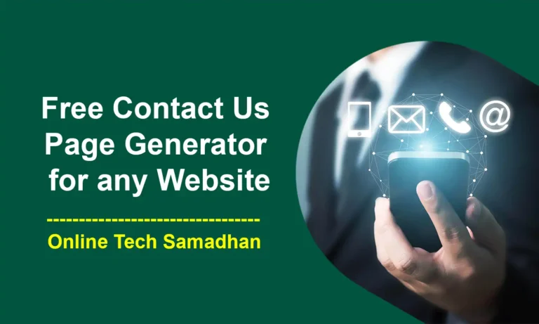 Contact Us Page Generator