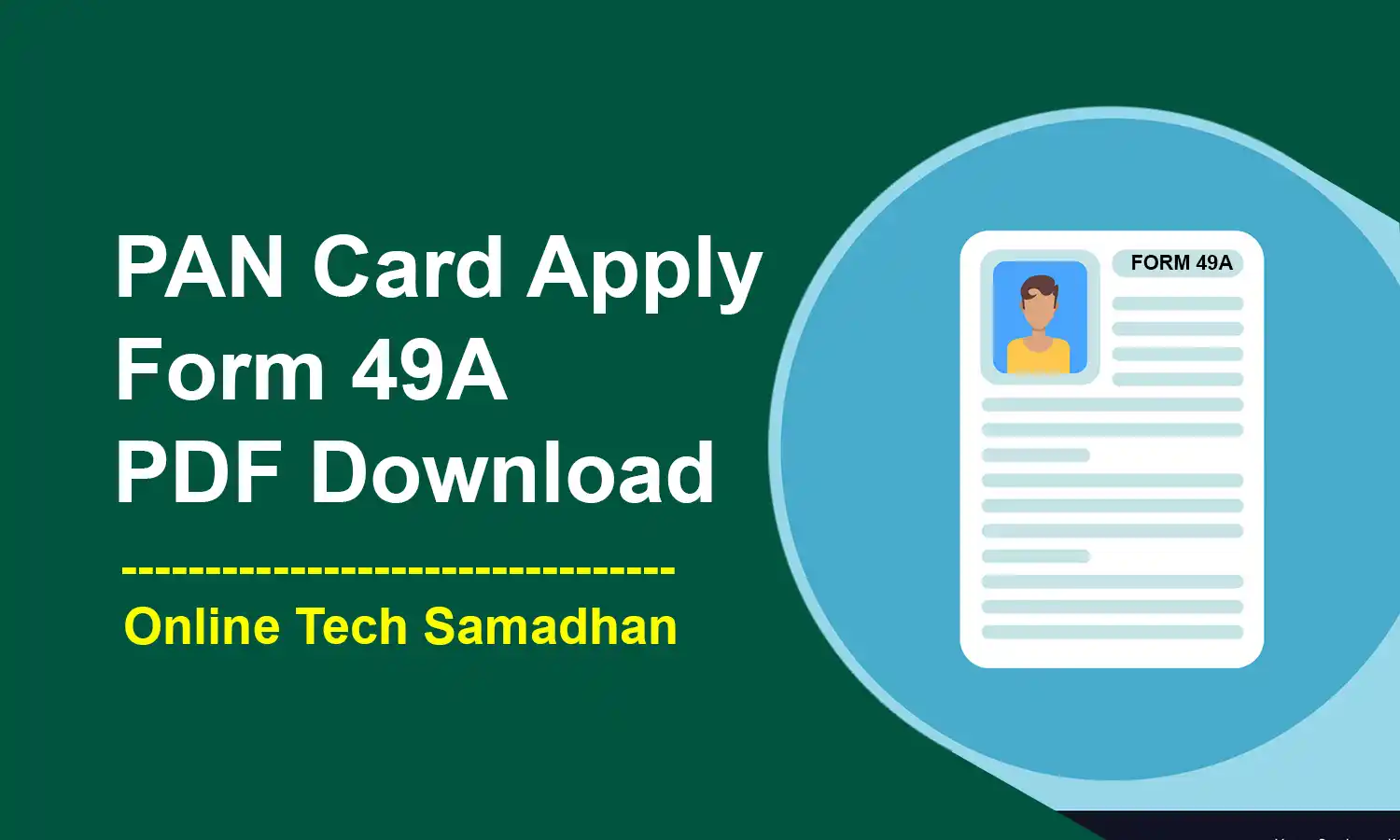 PAN Card Form PDF Download