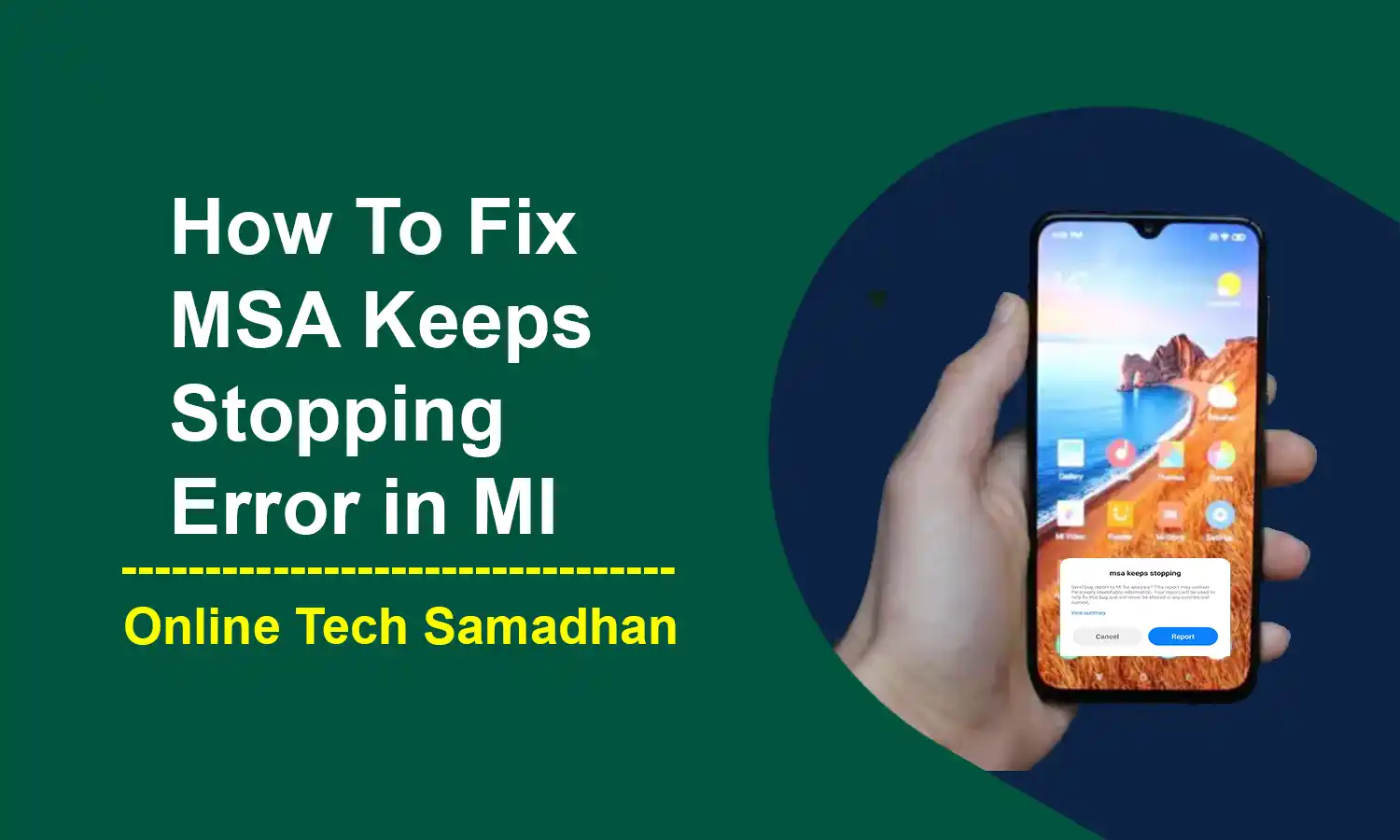How To Fix MSA Keeps Stopping Error in MI