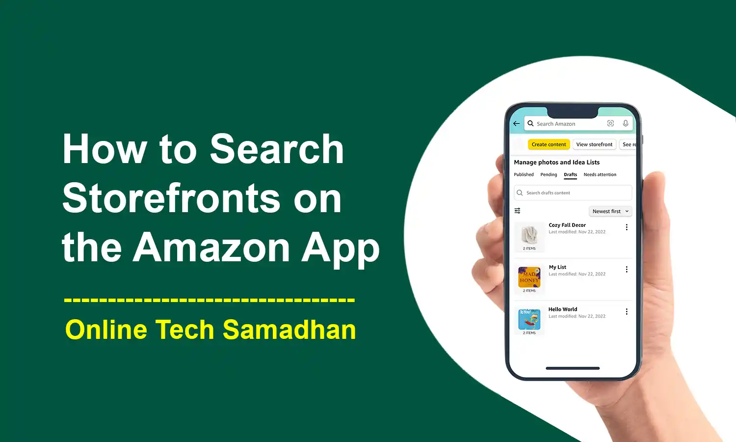 How to Search Storefronts on the Amazon App