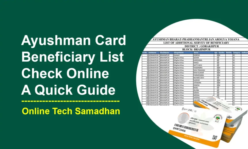 Ayushman Card Beneficiary List Check