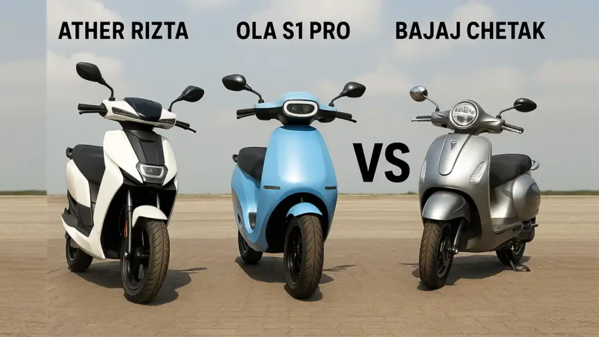 Ather Rizta vs Ola s1 pro vs Bajaj Chetak