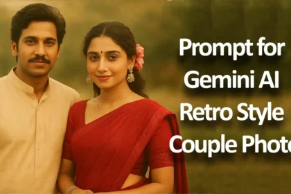 Prompt for Gemini AI Retro Style Couple Photo