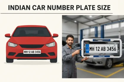 Indian Car Number Plate Size