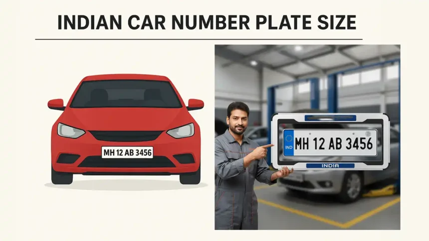 Indian Car Number Plate Size