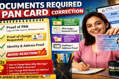 Documents Required for PAN Card Correction