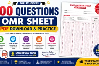100 Questions OMR Sheet