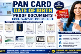 PAN Card Date of Birth Proof Documents for New PAN or Correction