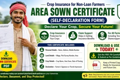 Non-Loan Farmer Area Sown Certificate