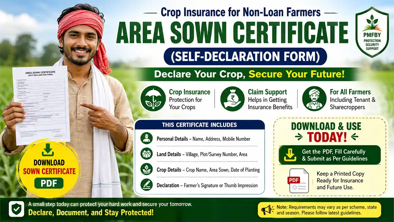 Non-Loan Farmer Area Sown Certificate