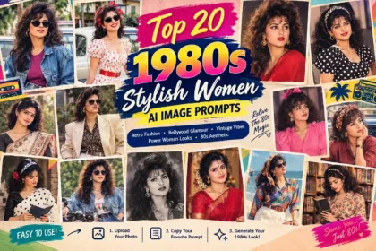 Stylish 80s Women AI Image Prompts