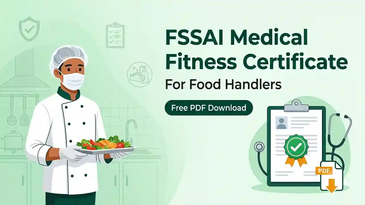 FSSAI Medical Fitness Certificate for Food Handlers