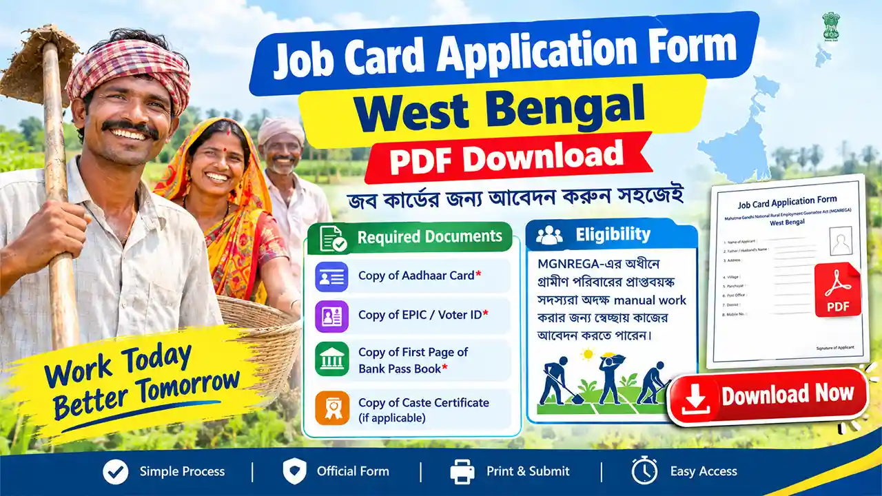 Job Card Application Form West Bengal PDF Download