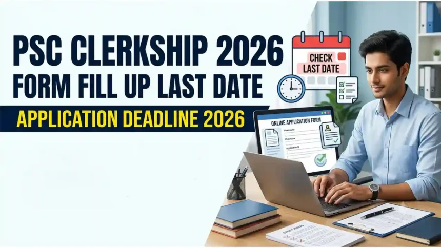 PSC Clerkship Form Fill up Last Date